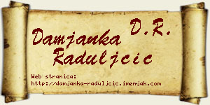 Damjanka Raduljčić vizit kartica